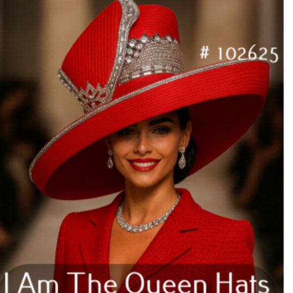 Luxury First Lady Crown Hat – I Am The Queen 102625 Designer Collection - Picture 1 of 4